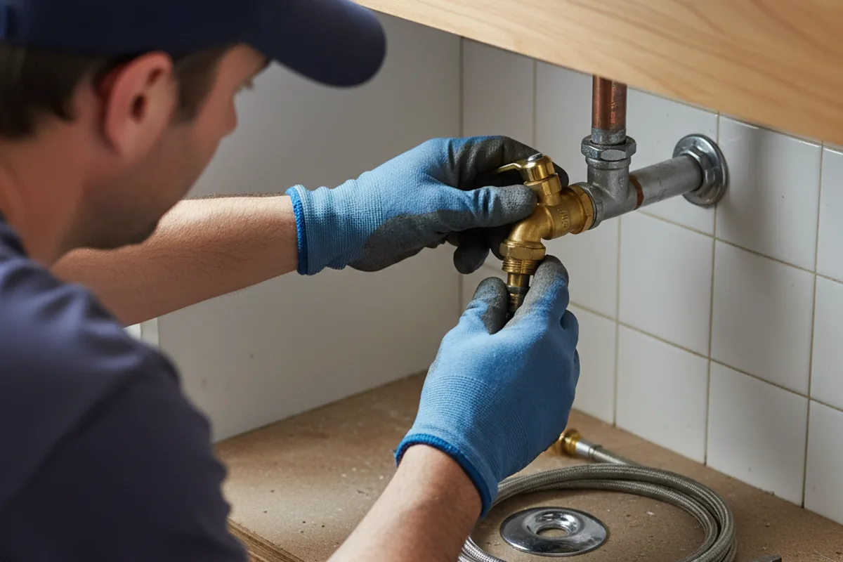 Shutoff valve and fitting work during Emergency Plumbing in Bridgeton